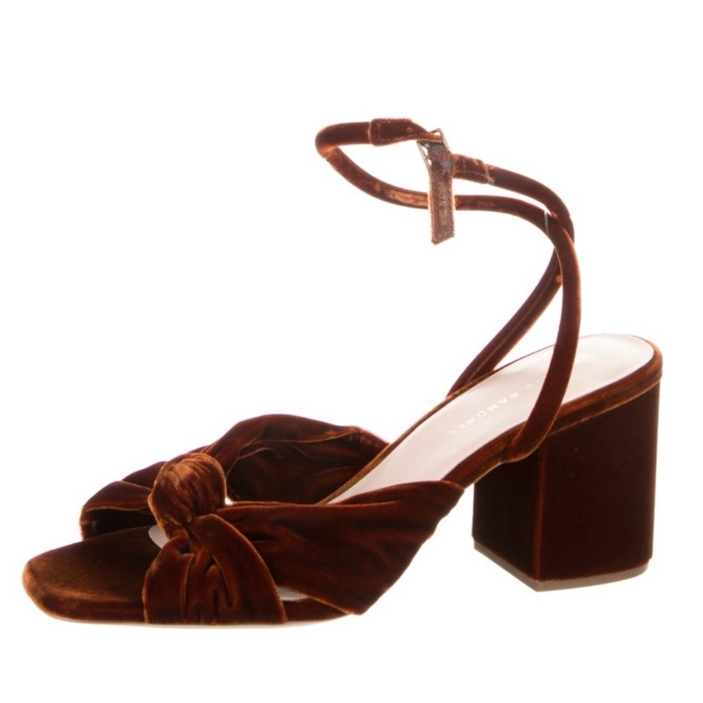 Loeffler Randall Elegant Brown Velvet Women's Sandals